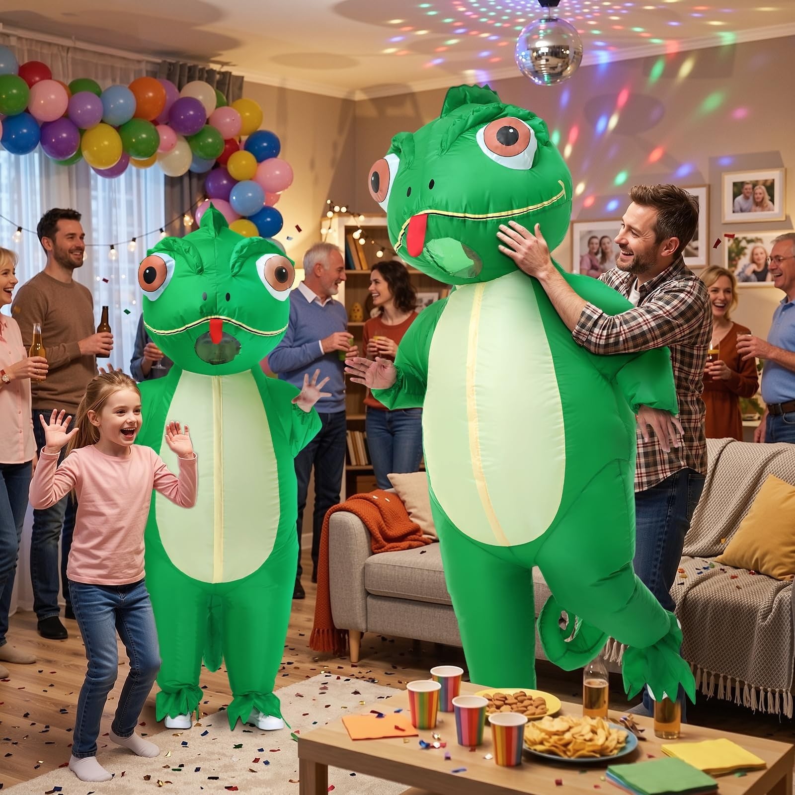 Inflatable Lizard Costume for Kids – Fun Halloween Blow Up Suit for Parties & Co