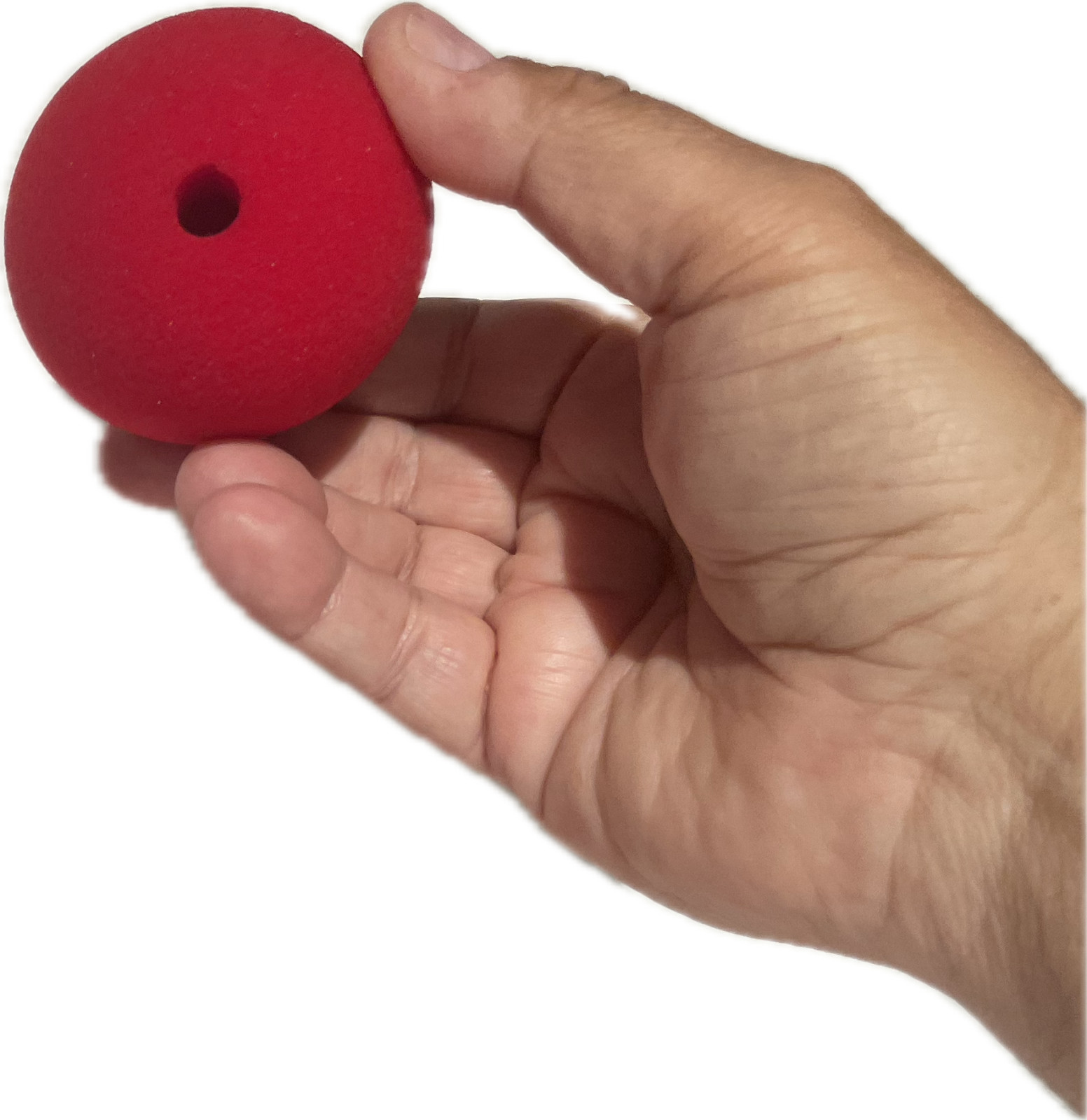 4 JUMBO 2.5” RED SPONGE CLOWN NOSES Funny Foam Big Ball Costume Rudolph Circus