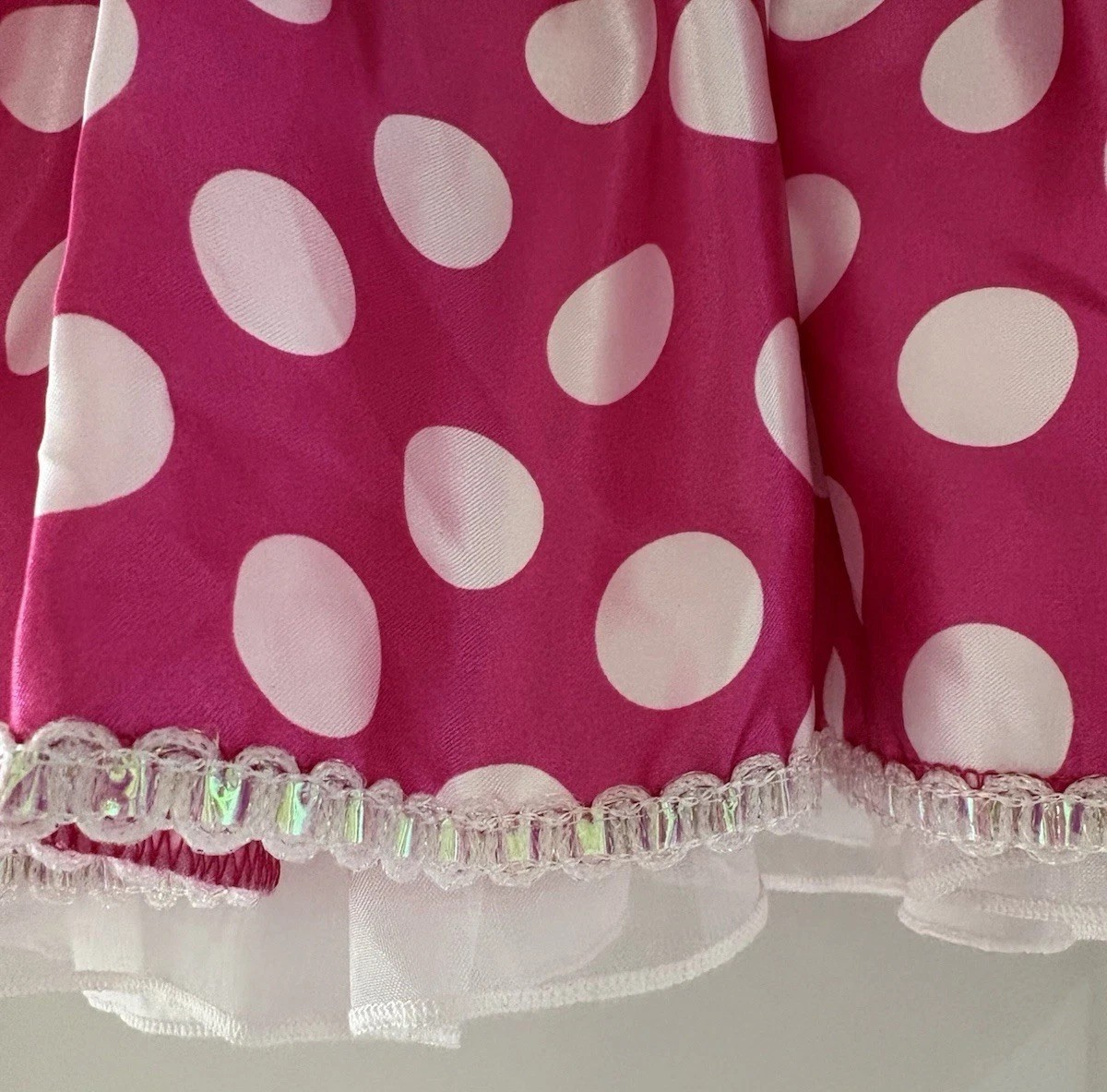 Disney Minnie Mouse Dress Up Costume – Girls Size 2T, Includes Small Disney Fan