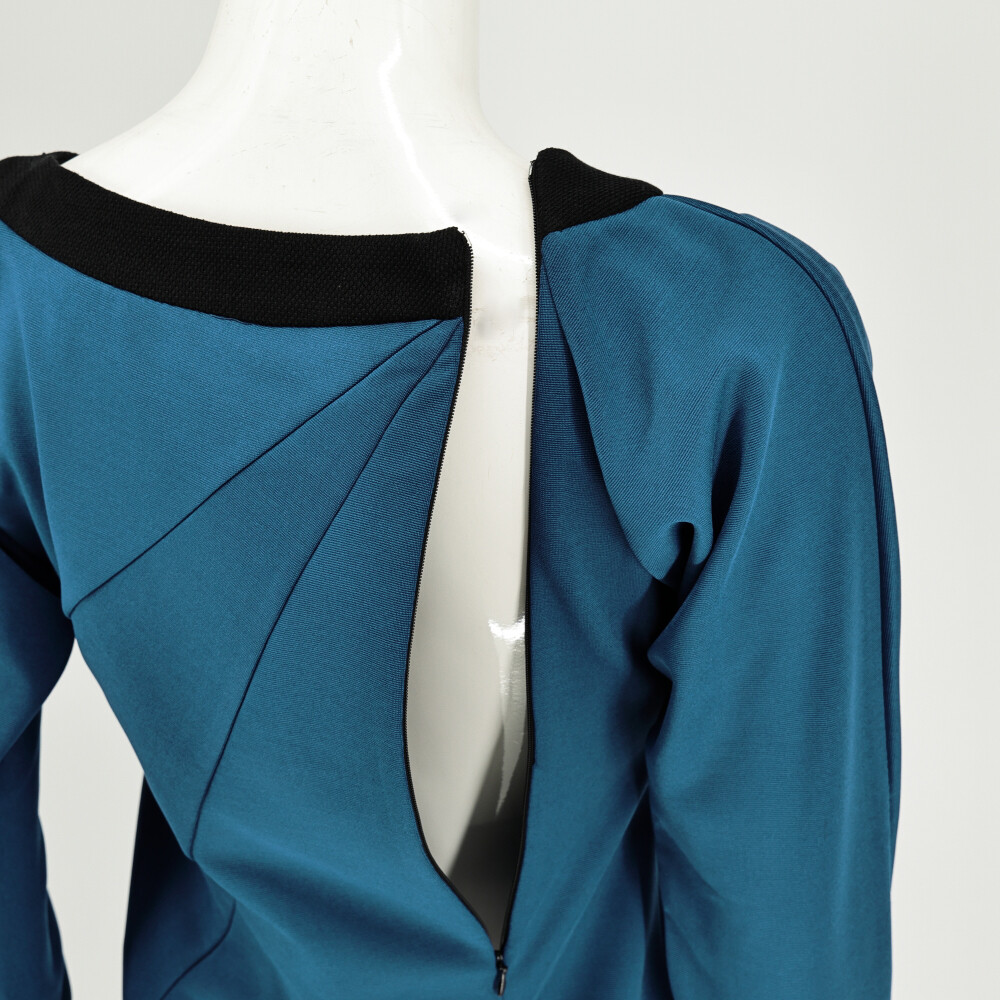 Cosplay TOS Female Duty Uniforms The Original Series Blue Gold Red Dress Costume