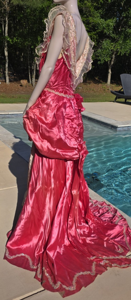 1950s Lucia and Philip Liuzza Mardi Gras Costume Dress RARE Pink Cream