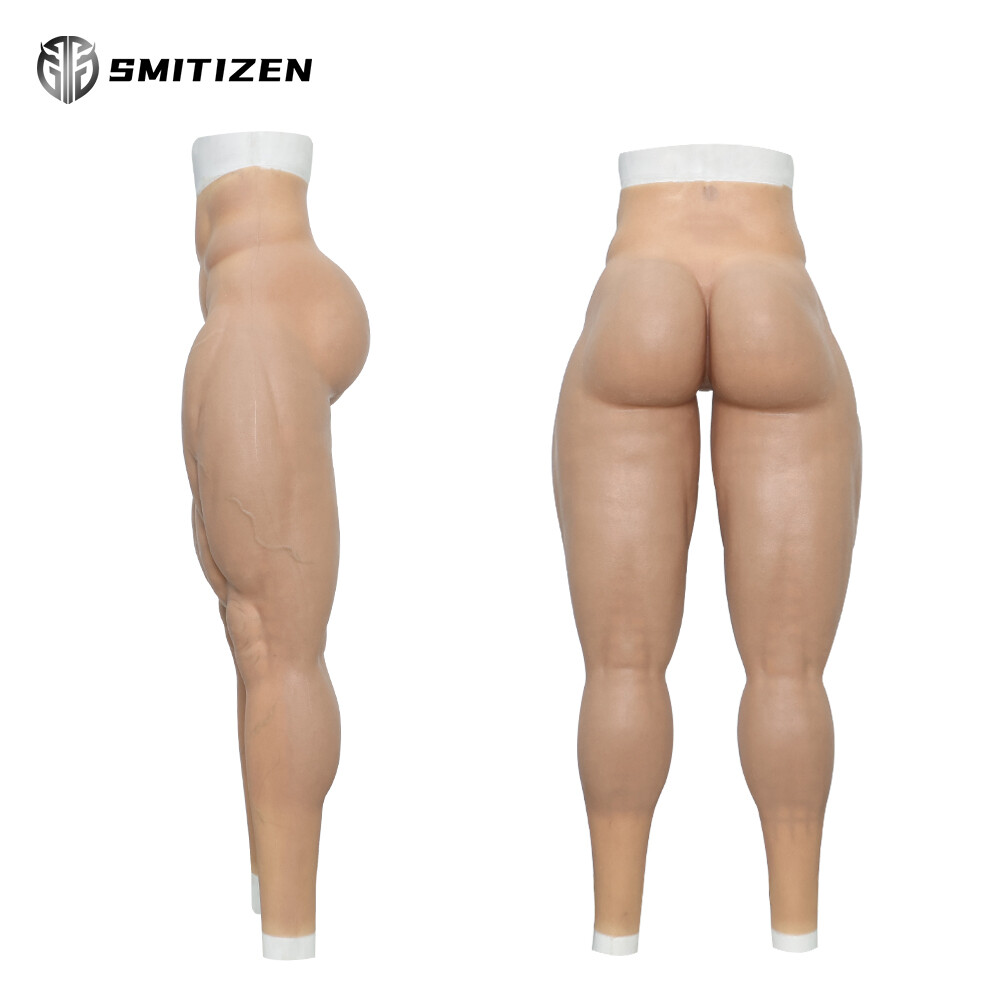 SMITIZEN Silicone Men Fake Realistic Strong Muscle Leg Pants For Cosplay Prop