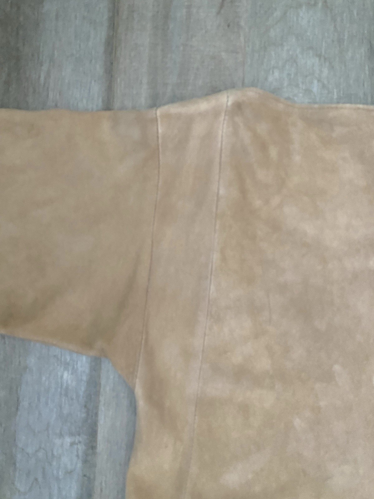 Vintage Unique Mens S/M Tan Suede Renaissance Pirate Boatneck SS Shirt Handmade