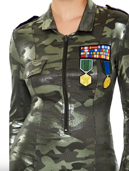 Forplay Army Cadet Military Costume Camo Sexy NWT Size S/M Womens