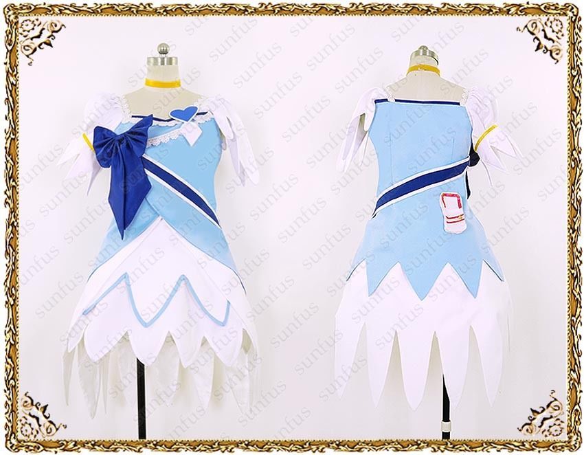 Dokidoki! PreCure Cure Diamond Rikka Hishikawa cosplay costume anime Dress{Z23}