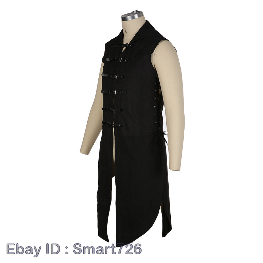 Vintage Man Medieval Pirate Knight Vest Cosplay Costume Renaissance Vest Clothes