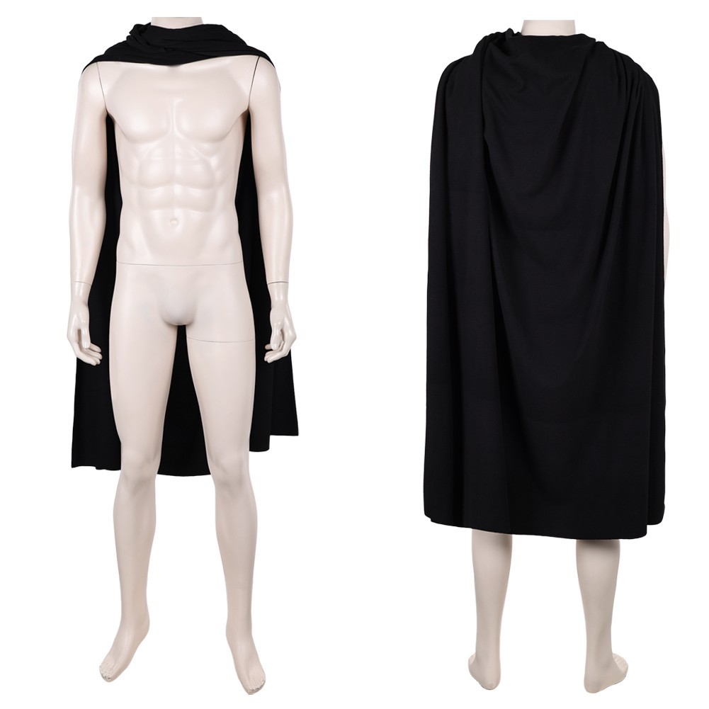 Mando Din Djarin Cosplay Cape Cloak Coat Halloween Black Fancy Dress Carnival US