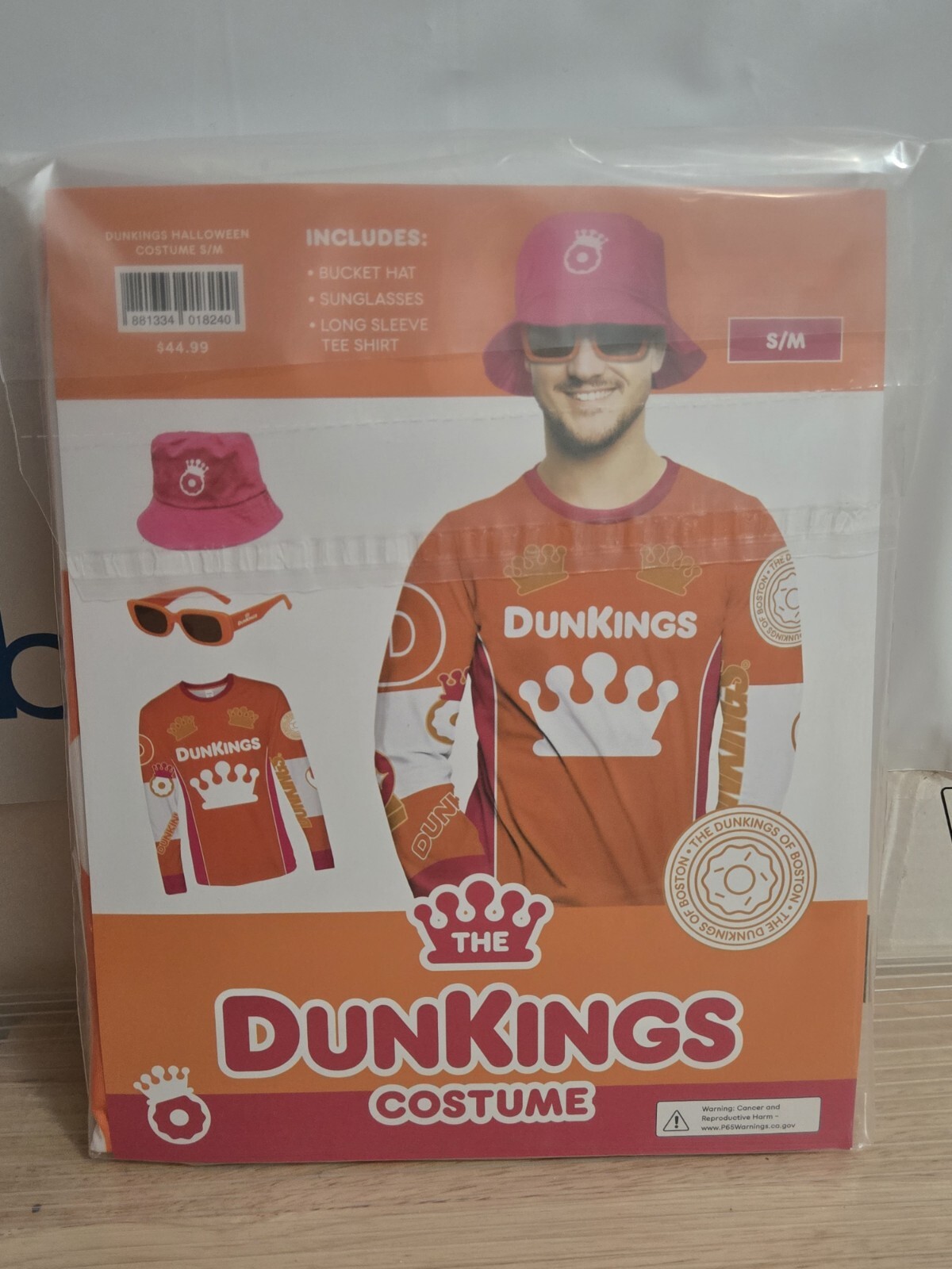 Limited Edition DUNKINGS HALLOWEEN COSTUME Size S/M The Dunkings Of Boston
