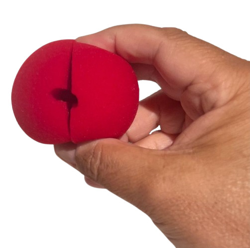 4 JUMBO 2.5” RED SPONGE CLOWN NOSES Funny Foam Big Ball Costume Rudolph Circus