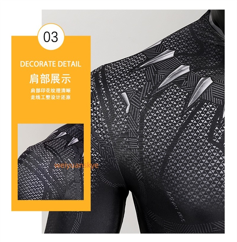 Movie Black Panther Adult T’Challa Cosplay Costume Jumpsuit Catsuit Halloween