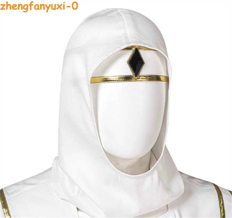 Power Rangers White Ninja Morph Men Cosplay Custome Outfits Halloween Full Suit