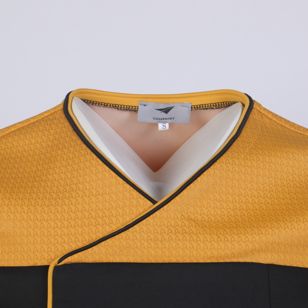 For Picard 2 Commander Uniform Cosplay Starfleet Red Gold Blue Top Shirt Costume