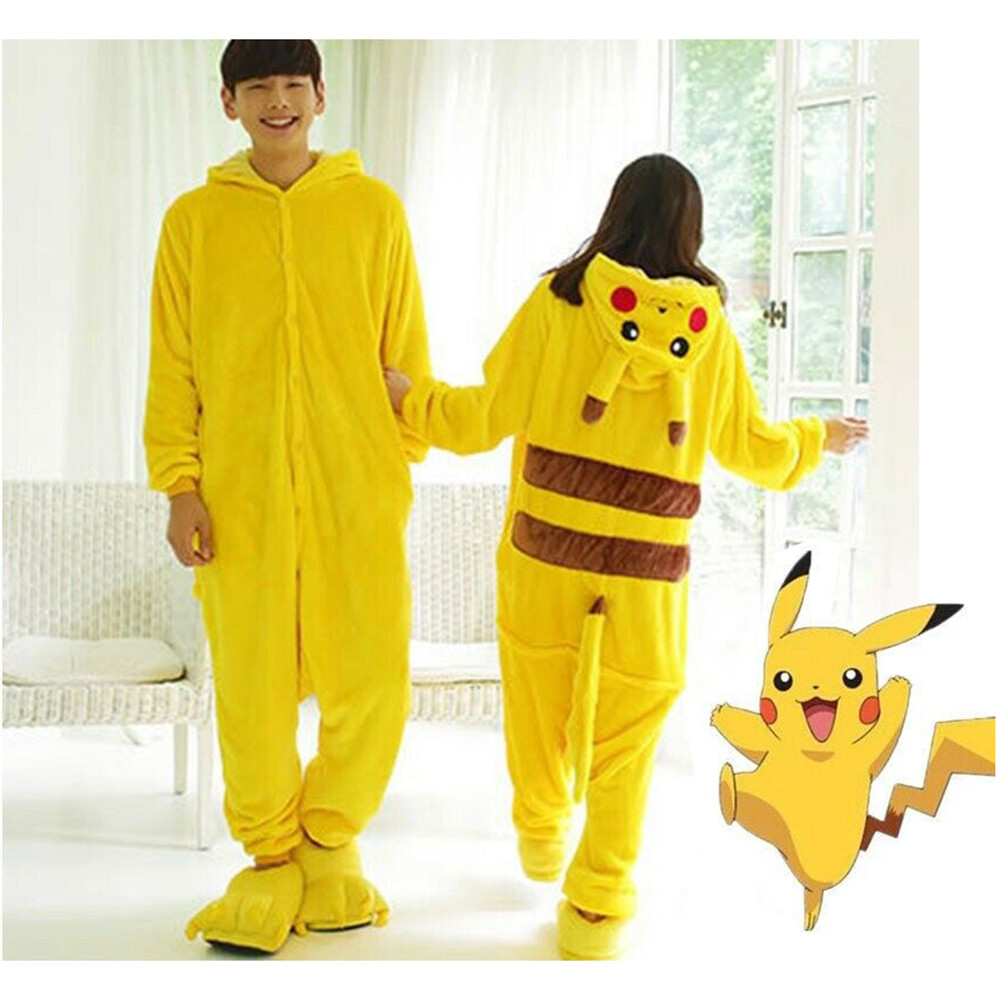 Pikachu Pajamas Kigurumi Cute Costume Bodysuit Jumpsuit Cosplay Baby Kids Adult