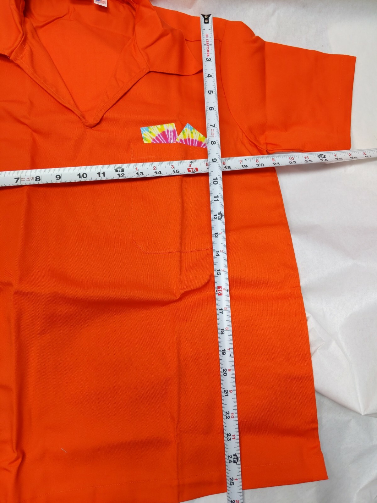 Pullover Collared with Pocket Shirt Orange size 3X