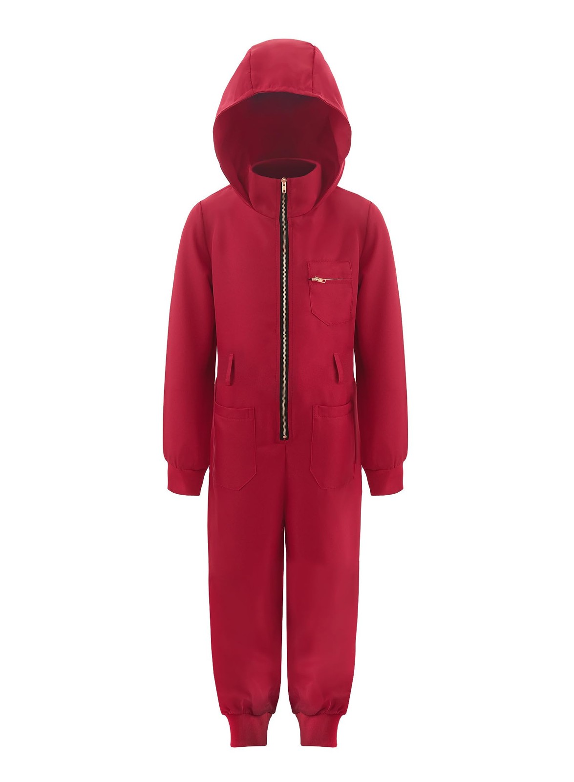 ReliBeauty Red Jumpsuit Kids Costume for Kids, 150
