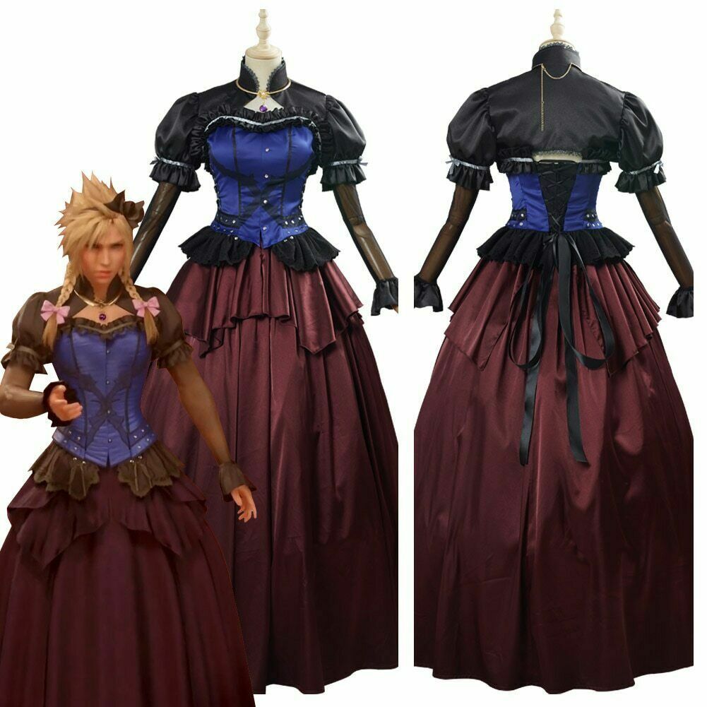 Game Final Fantasy VII Remake Cloud Strife Cosplay Costume Women Dress Outfit