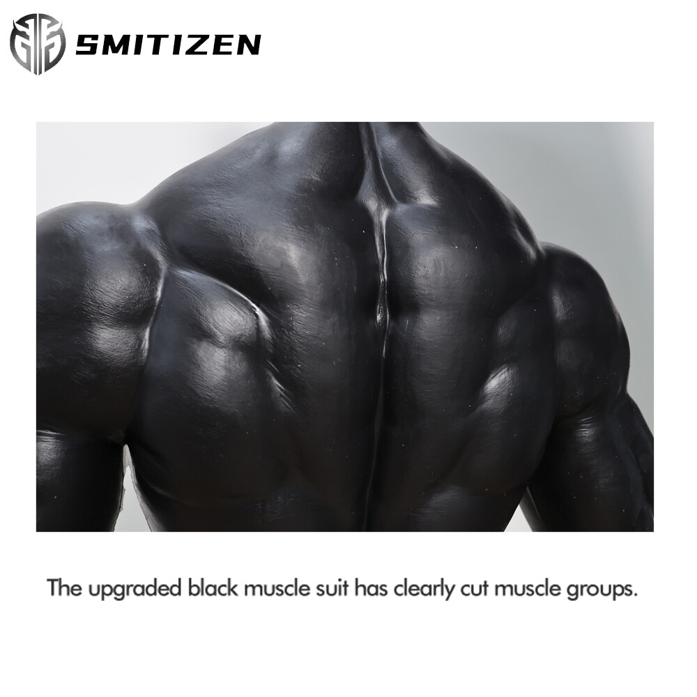 Smitizen Black Silicone Upgraded Muscle Suit Fake Chest Muscle with Strong Arms