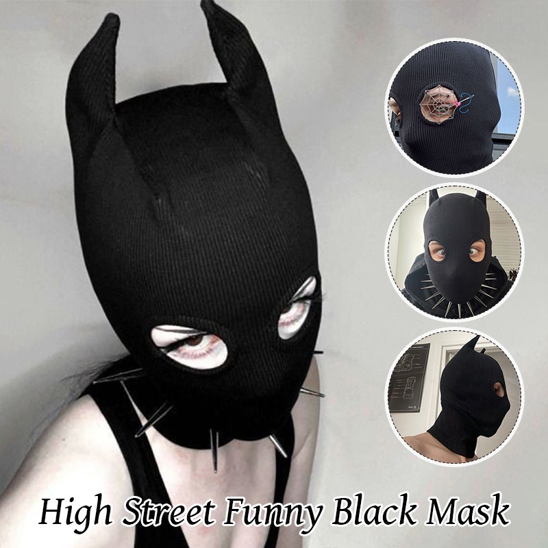 Punk Style Black Bat Headgear Halloween Cosplay Costume Fancy Dress Funny Mask