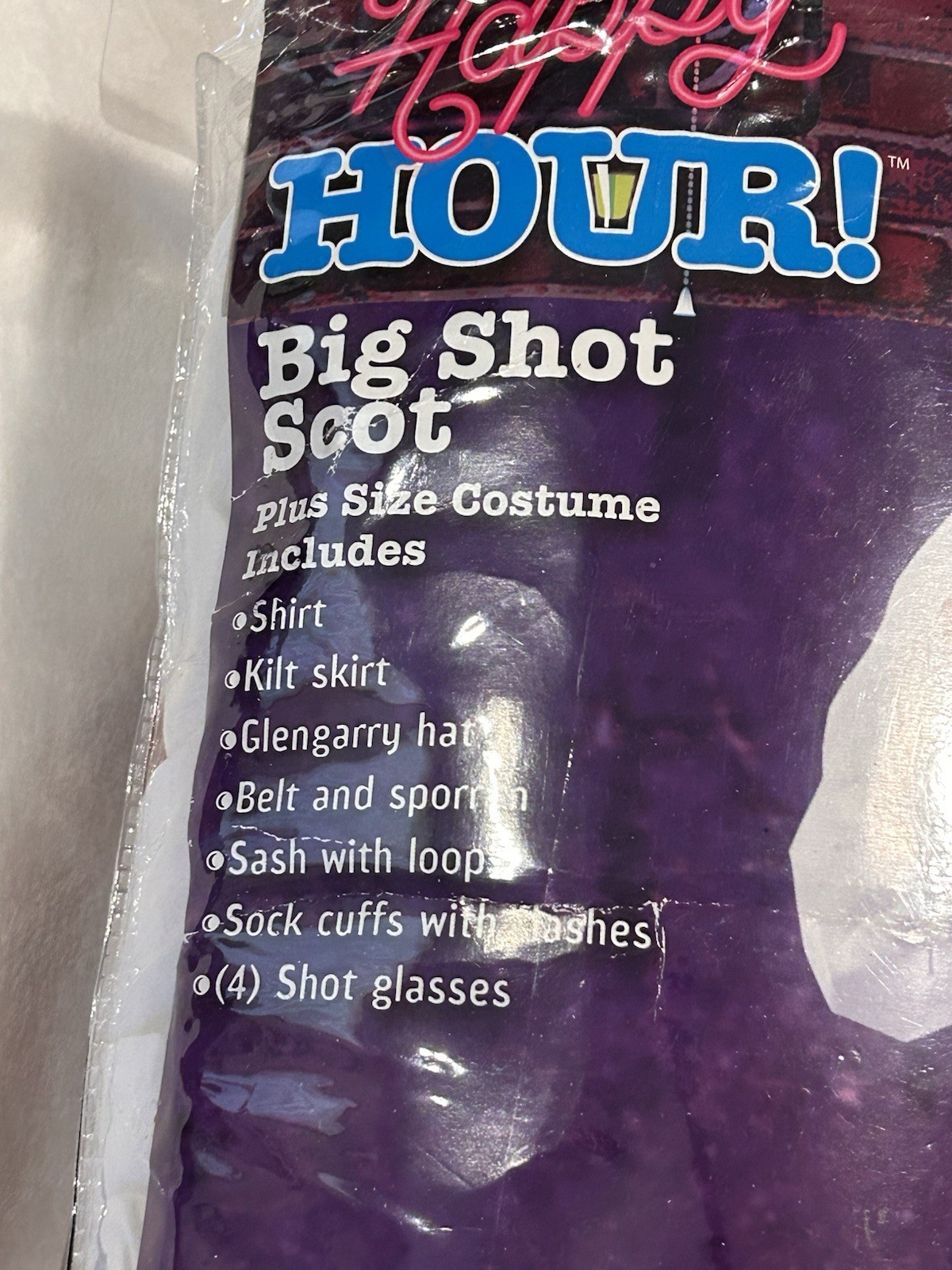 BIG SHOT SCOT ADULT HALLOWEEN COSTUME, PLUS SIZE ONE SIZE FITS MOST