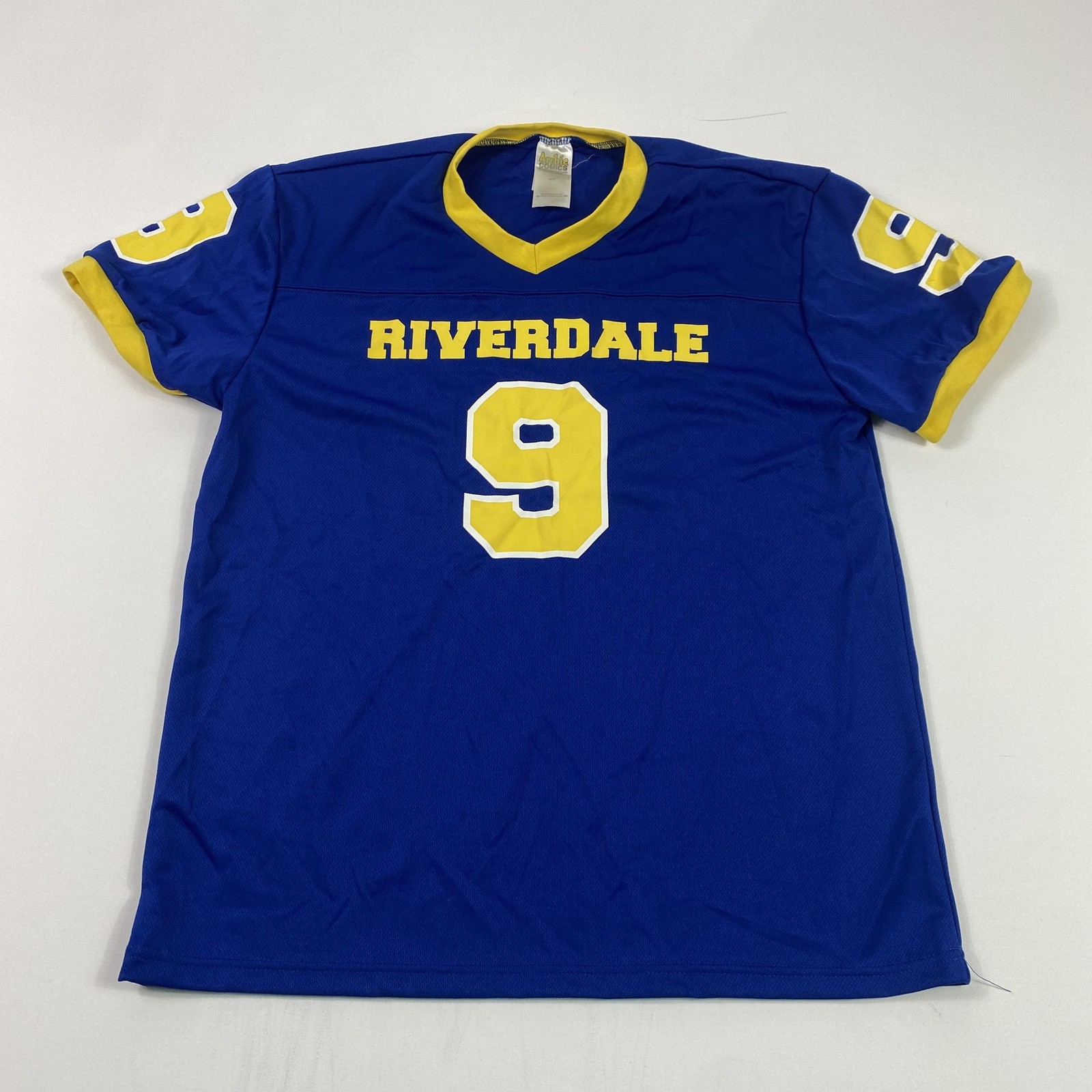 Archie Comics Riverdale Football Jersey Shirt Mens Medium Blue Yellow 9 Costume