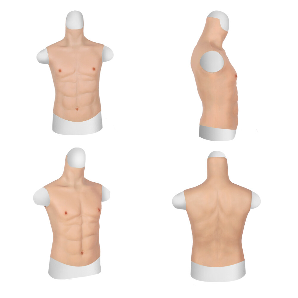 Dokier Silicone Cosplay Fake Male Muscle Suit Crossdresser Belly Chest Enhancer
