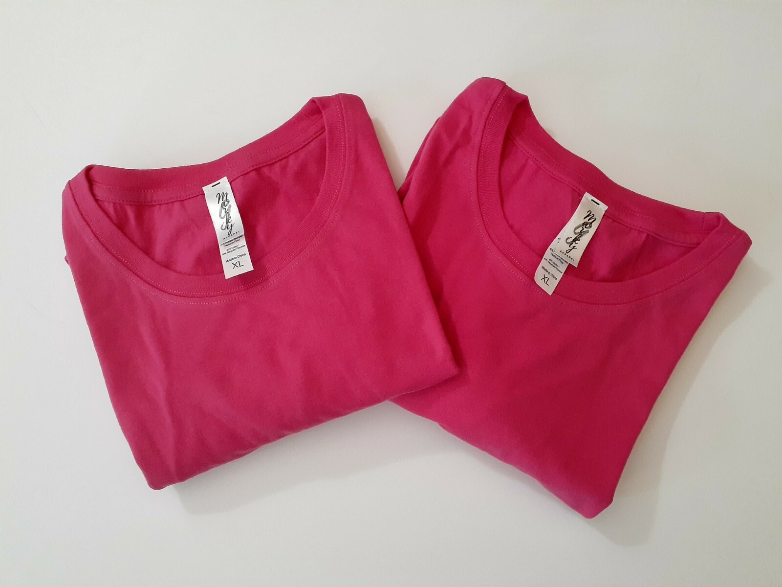Marky G Apparel Women’s 60/40 T-Shirt (2 Pack), Hot Pink, Size X-Large