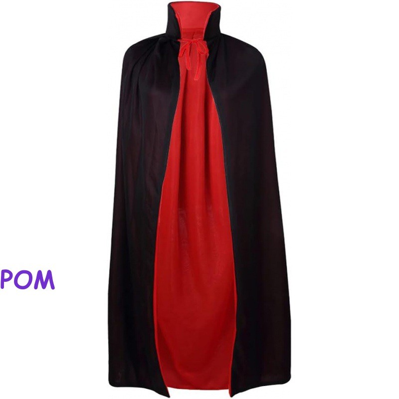 Double-Sided Stand Collar Cloak Reversible Cape Halloween Party Cosplay Costume