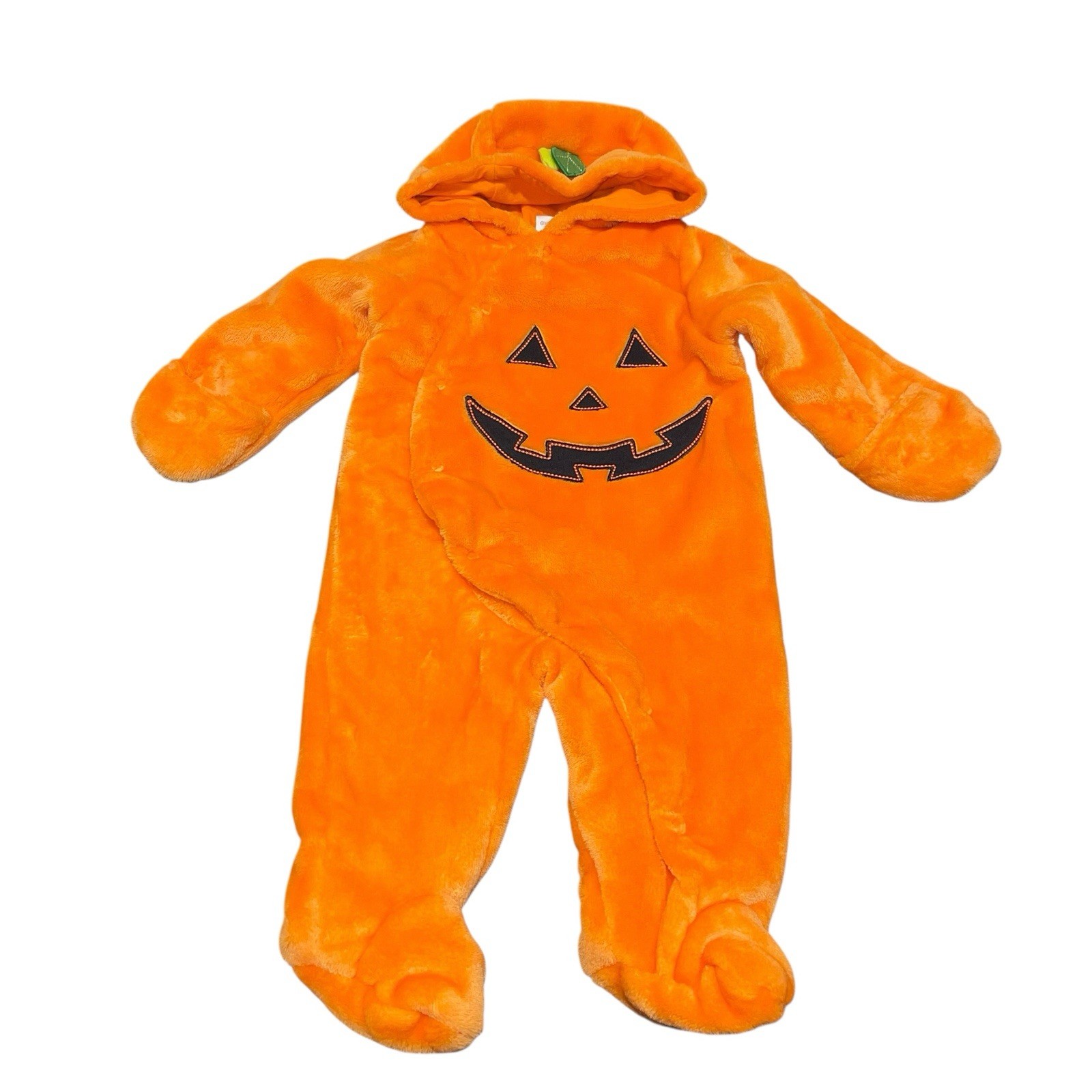 Hooded Baby One Piece Koala Kids Pumpkin Halloween Costume Size 3-6 Months EUC