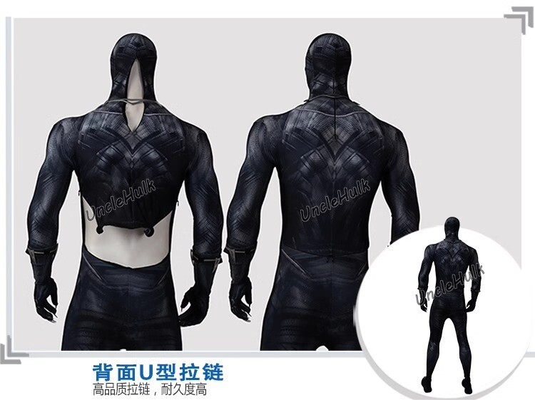 Black Panther T’Challa Battle Suit Costume Halloween Cosplay Jumpsuit No Mask