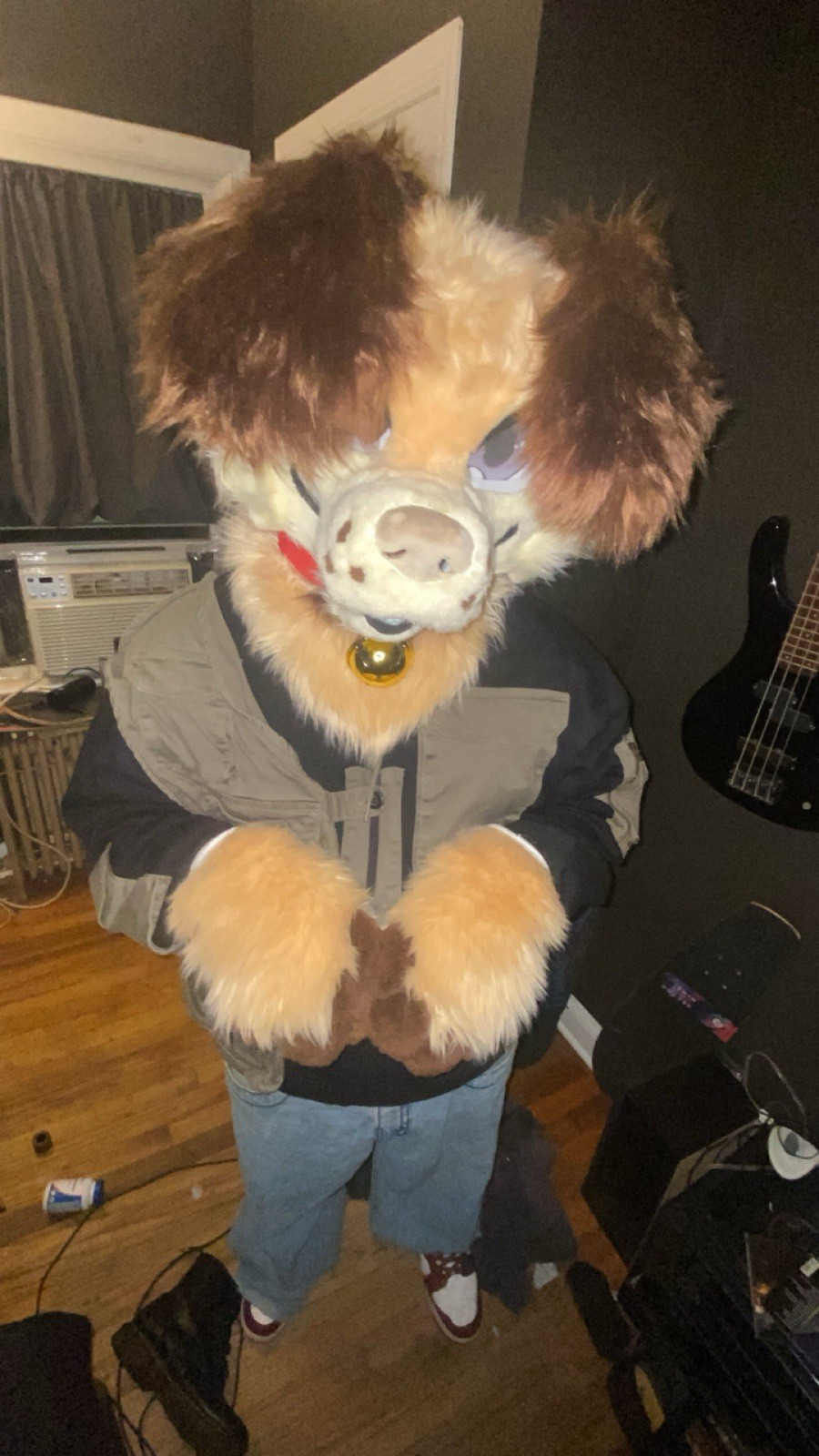 Doki Doki puppy fursuit with paws and collar