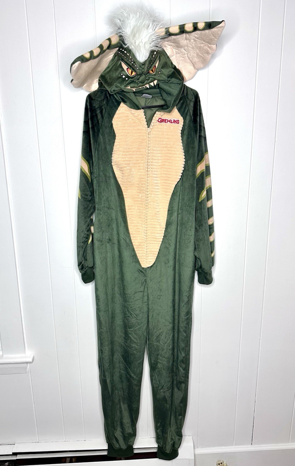 Gremlins Stripe Union Suit Jumpsuit Spirit Halloween Costume – S/M Fits LARGE
