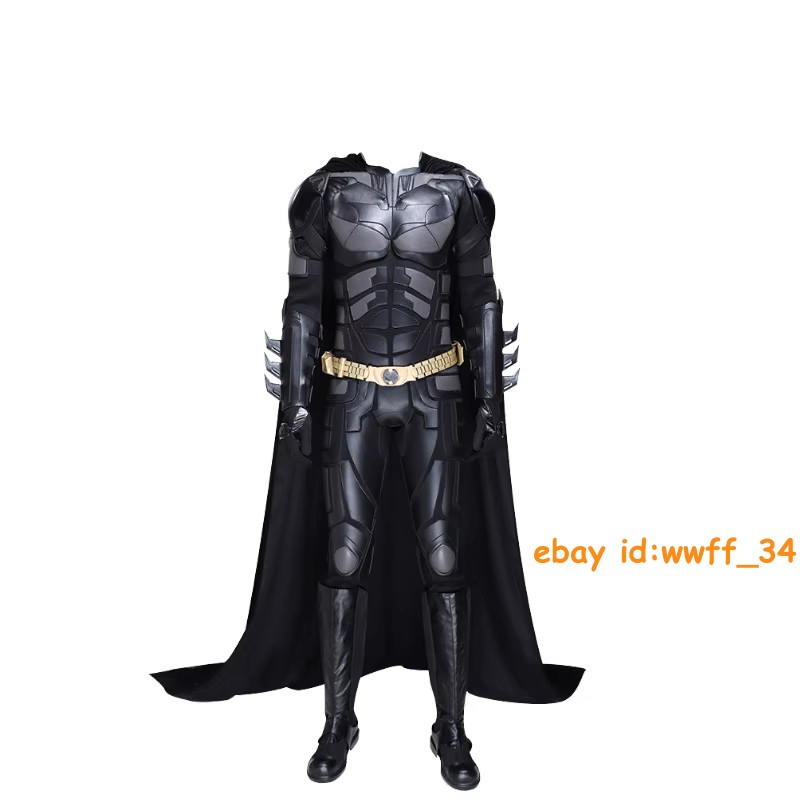Men’s The Dark Knight Rises Batman Bruce Wayne Cosplay Costume Outfit Halloween