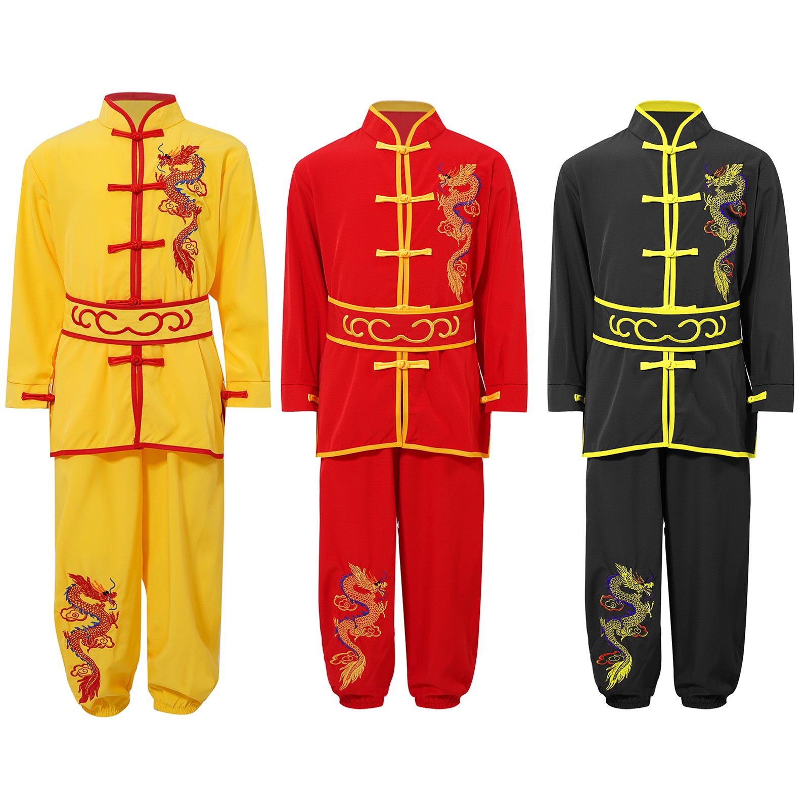 US Kids Boys Girls Kung Fu Suit Tai Chi Master Wing Chun Uniform Top Pants Set