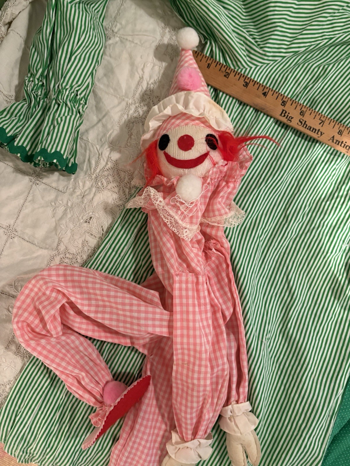 Vintage Handmade Clown Costume Adult Oversized