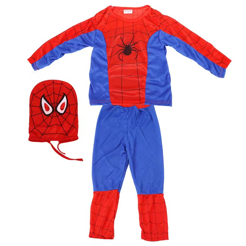 Kids SpiderMan Cosplay Costume Boys Tobey Maguire Outfit Jumpsuit Clothes 3-7Age