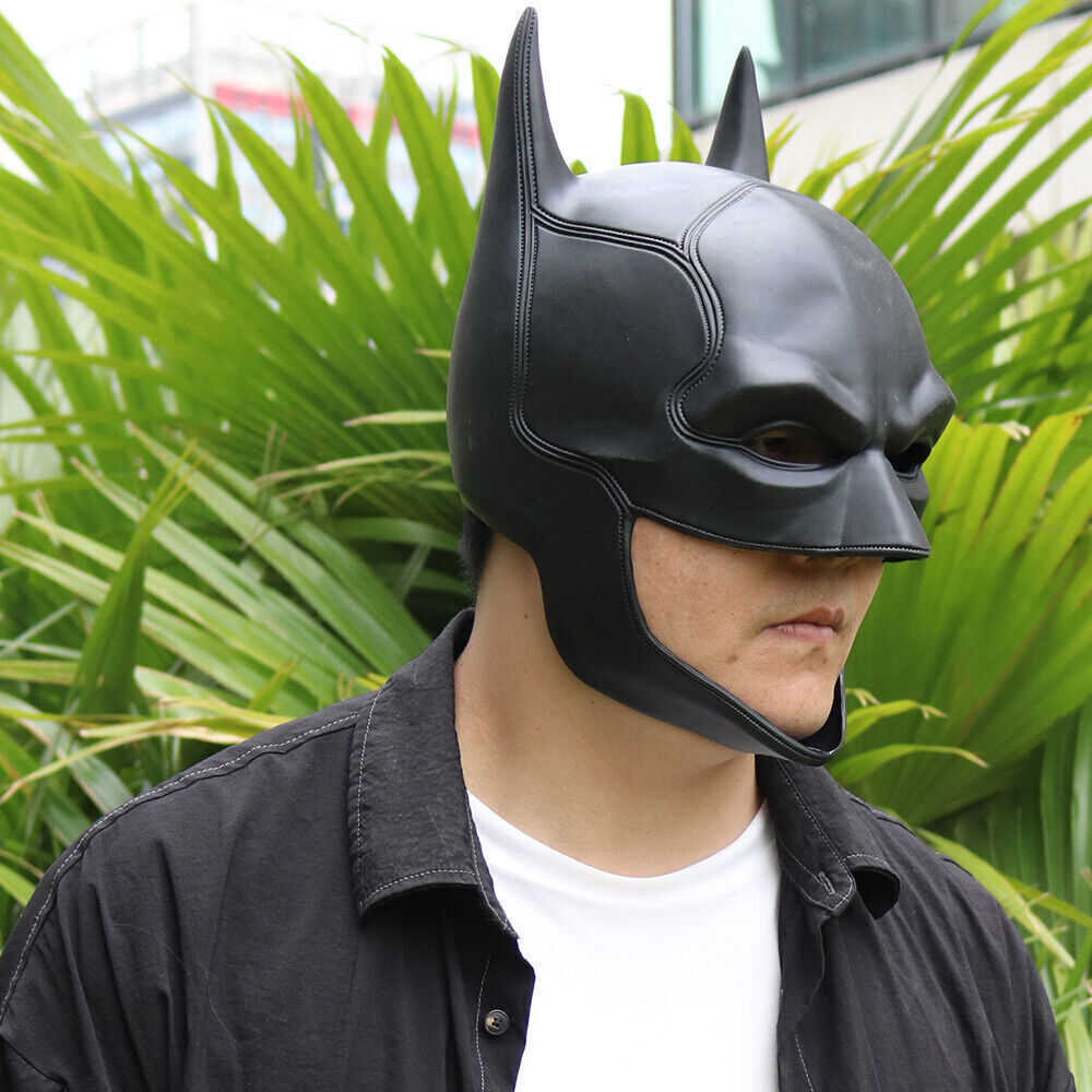 The Batman Dark Knight Helmet Full Mask Bruce Wayne PVC Cosplay Props Halloween