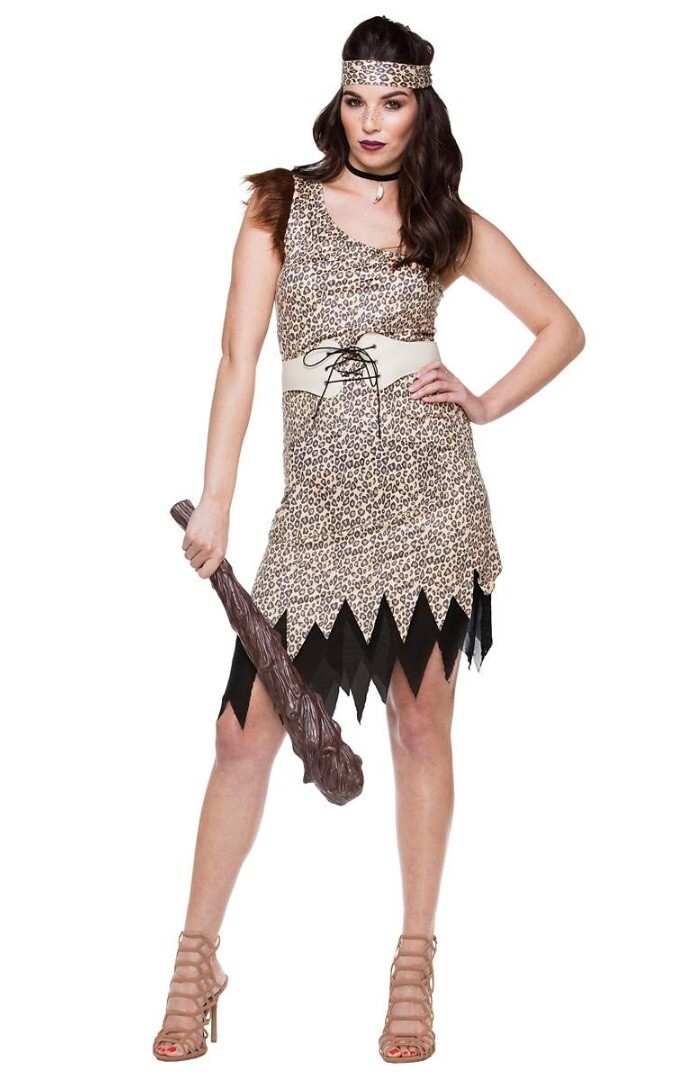 Queen of the Cave Women’s Tarzan Cavewoman Costume Halloween Cosplay 8/10 Medium