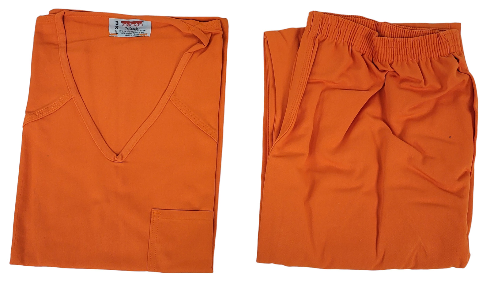 Bob Barker Prison Jail Inmate Orange 2XL Shirt & Pants Halloween Costumes