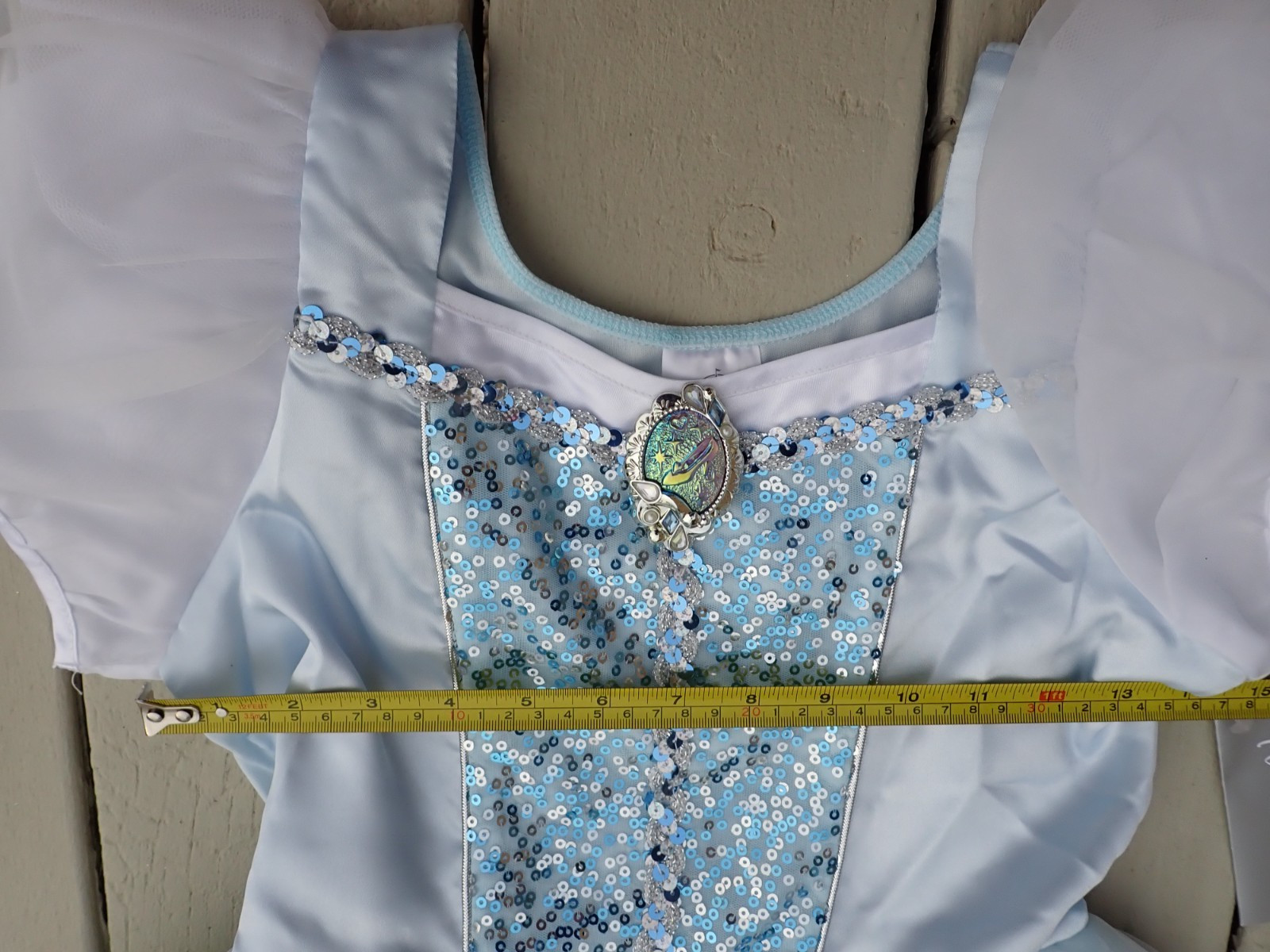 Disney Size 13 Cinderella Costume Blue Princess Dress Halloween Dress Up New
