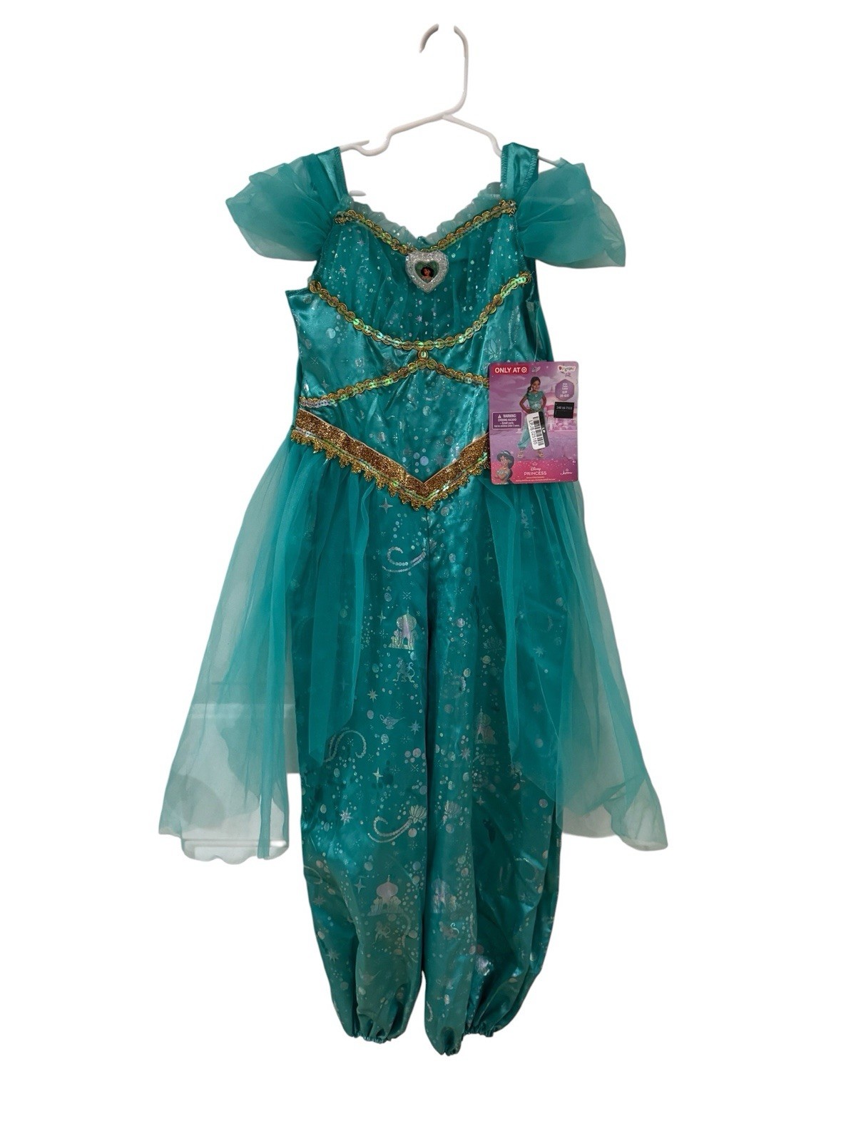 Disney Aladdin Princess Jasmine Deluxe Halloween Costume by Disguise- S (4-6x)