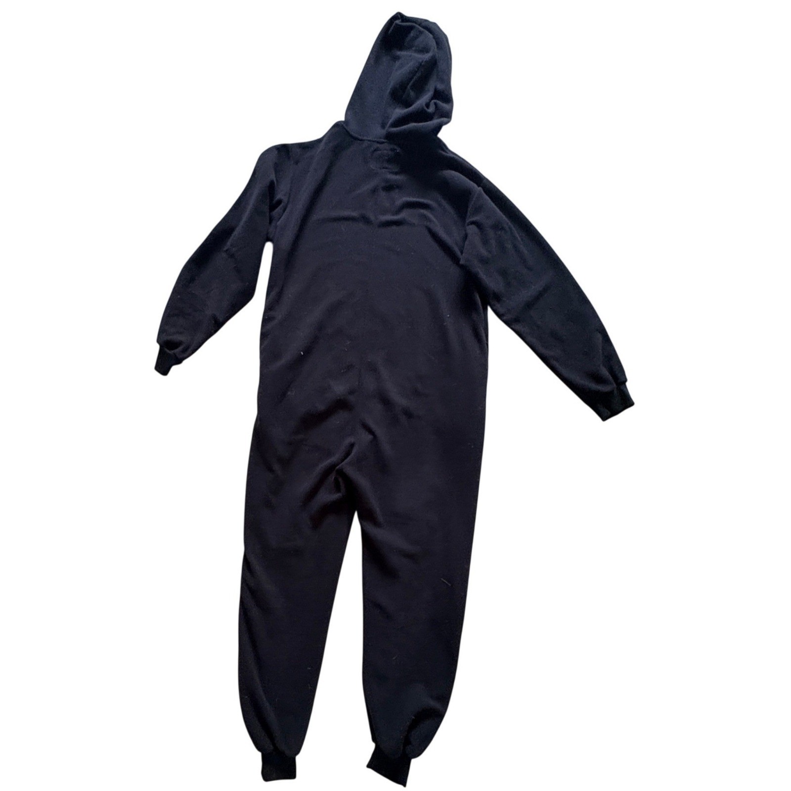 Funzies by Silver Lilly Skeleton Jumpsuit Adult Large Black Fleece Halloween