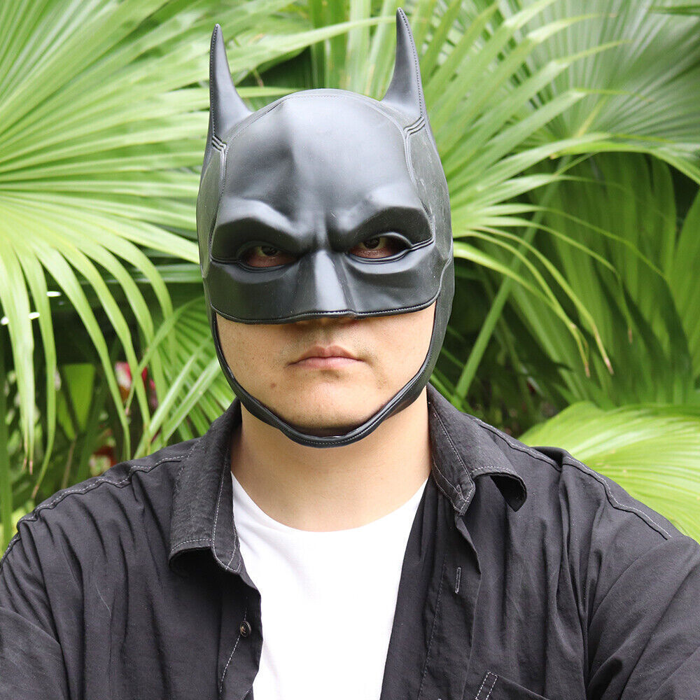 The Batman Dark Knight Helmet Full Mask Bruce Wayne PVC Cosplay Props Halloween
