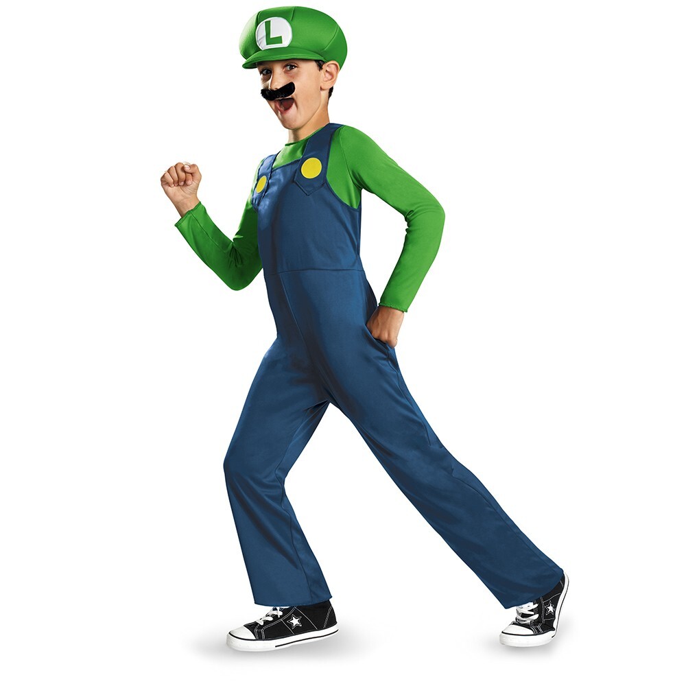 HEYFIZZ Boys Plumber Halloween Jumpsuit Costume with Accessory Set, Green, M