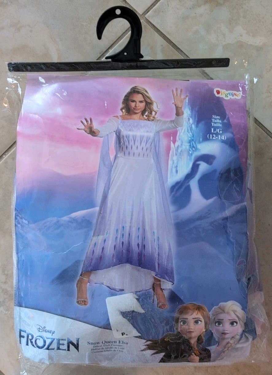 Elsa Frozen Adult Women’s Halloween Costume Size L