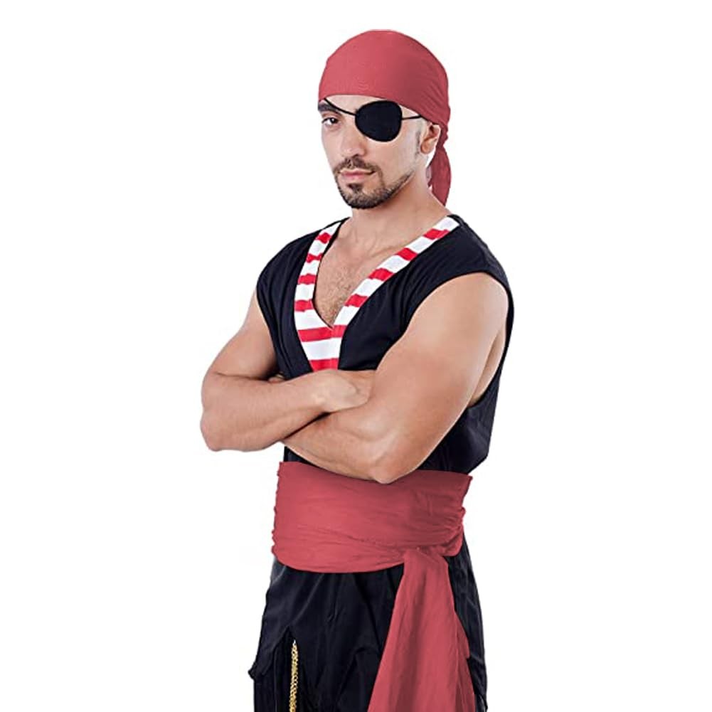 Pirate Costume Accessories – Women & Men Pirate Bandana Headband, Head Scarf,…