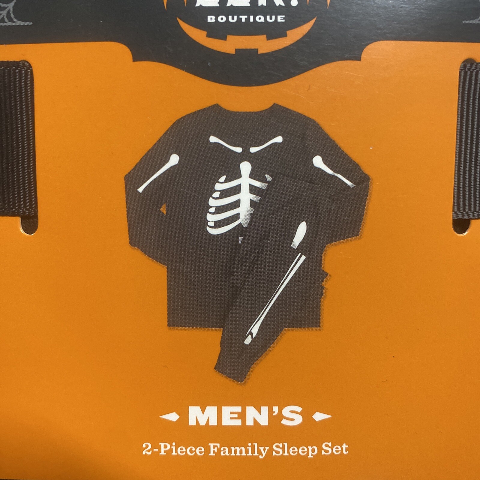 Mens Skeleton 2 piece sleep set black bones hyde and eek Halloween costume M