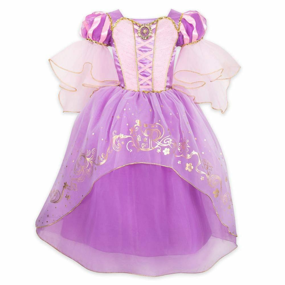 Disney Store Princess Tangled Rapunzel Costume Dress Girl Size 5/6 7/8