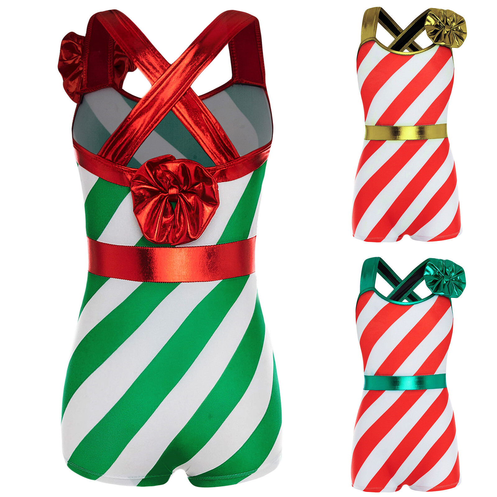 Kids Girls Jumpsuit Sleeveless Unitard High Waist Bodysuit Jazz Theme Costume
