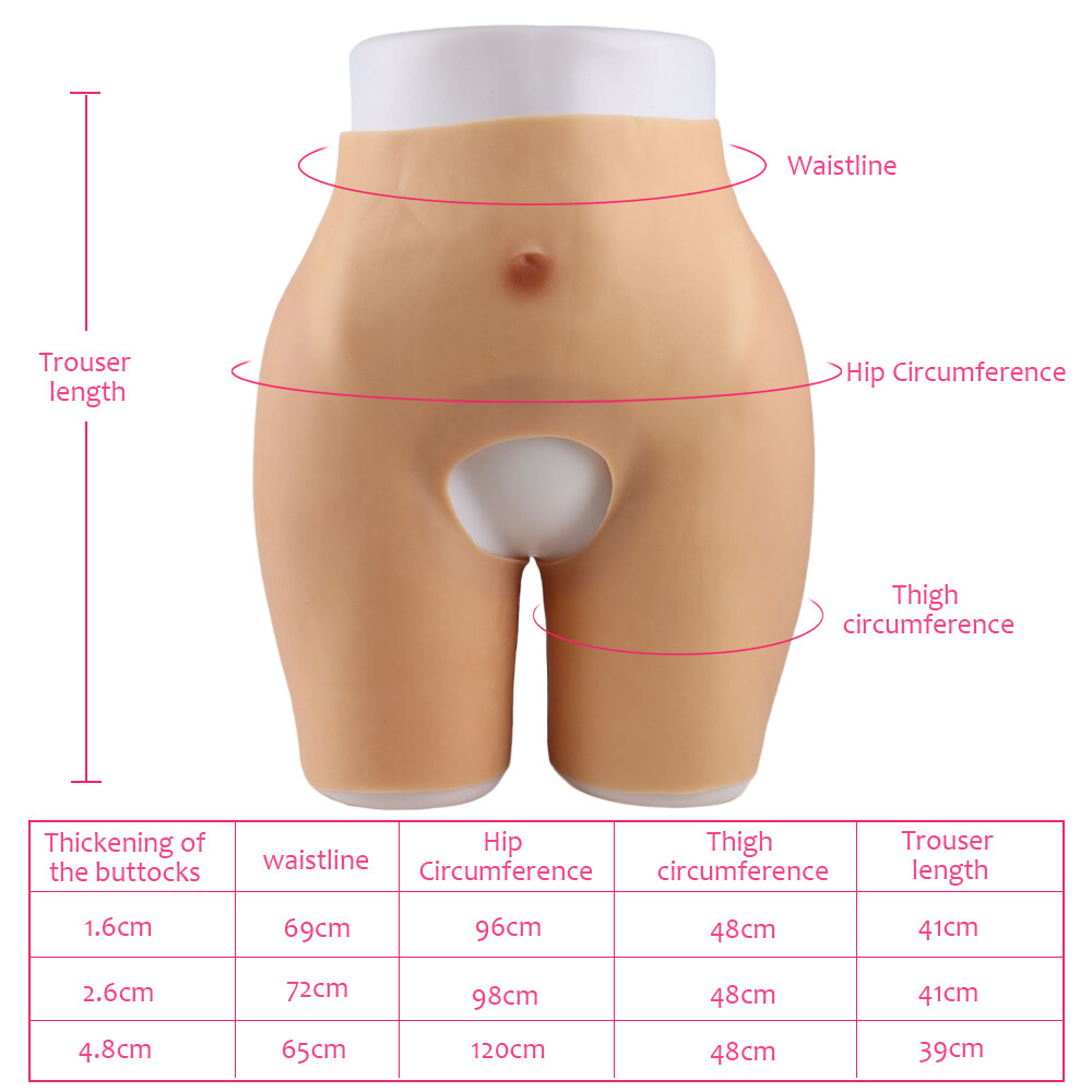 Silicone Short Pants Plump Butt Underwear Hip Up Sexy Hips Cosplay Crossdresser