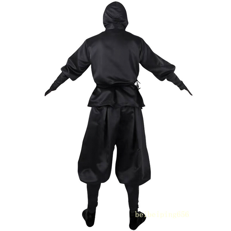 Black Ninja Cosplay Costume Halloween Performance Outfit Assassin Night Clothes
